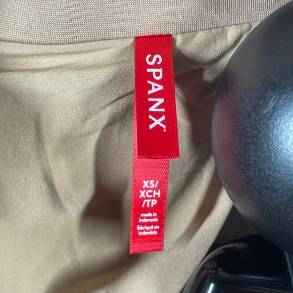 NEW Spanx Blazer Jacket Womens XS brown perfect tailored business casual classic - Picture 4 of 11